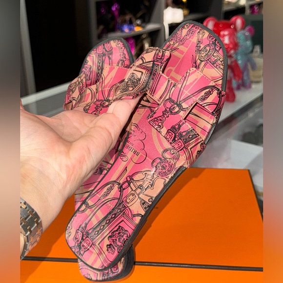 Hermes Oran Brides de Gala en Desordre Sandal Limited Edition Flats 38 - Picture 6 of 9